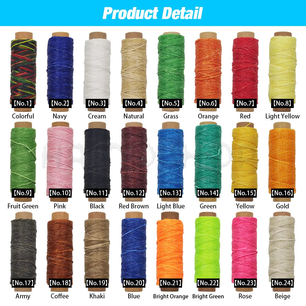 Flat Waxed Polyester Thread for Leathercraft and Sewing
