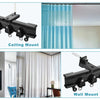 Image showing a ceiling mount and a wall mount for a flexible bendable curtain track system.