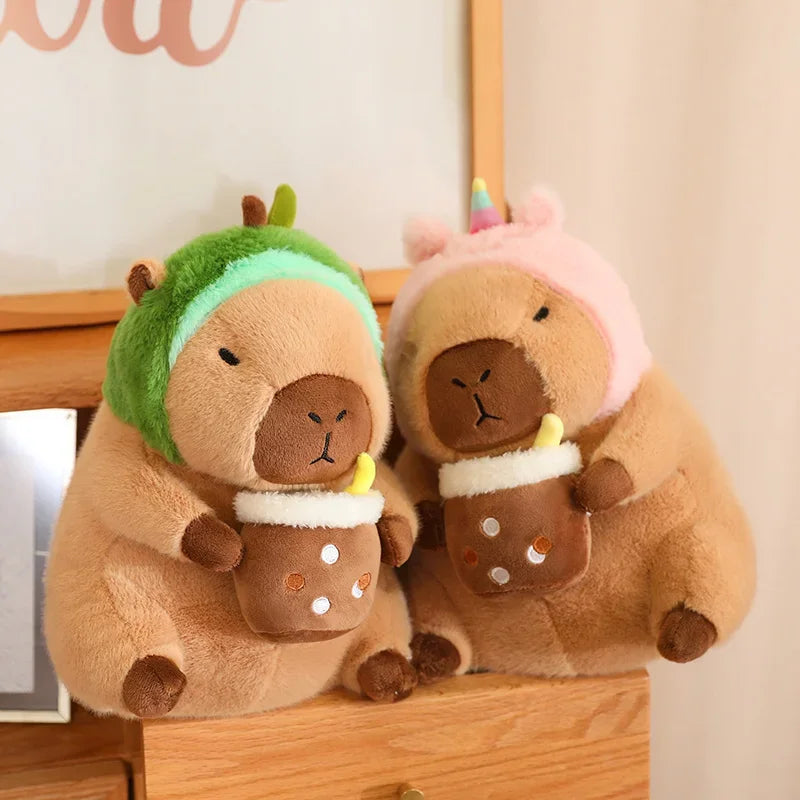 Cute Turtle Backpack Capybara Plush Toy Set