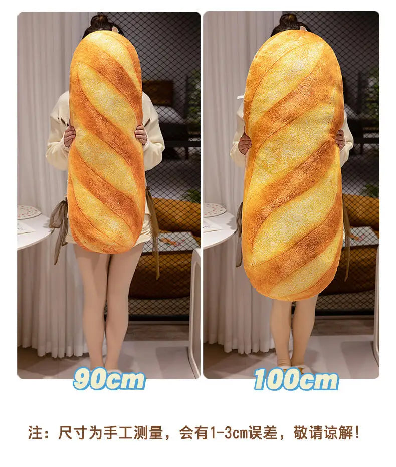 Baguette Bread Plush Pillow | Funny Food Shaped Cushion