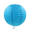A round blue paper lantern with vertical folds, labeled Royal blue.