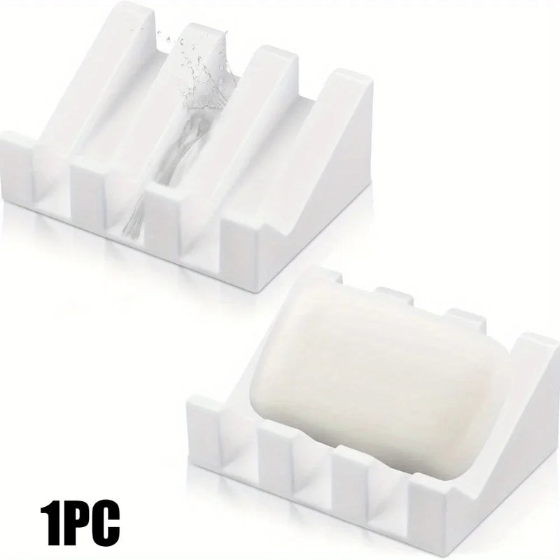 Waterfall Silicone Soap Dish with Self-Draining Design