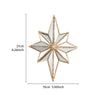A gold-framed octagonal star resin wall mirror with a reflective surface.