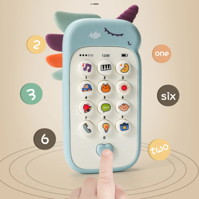 Interactive Baby Phone Toy with Teether and Sounds