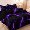 Lightning Storm Print Duvet Cover Set – Soft, Breathable Bedding for All Seasons