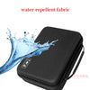 Black water-repellent fabric hard-shell travel case for hair clippers and accessories