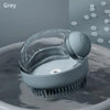 Brosse de bain en silicone pour animaux avec distributeur de savon