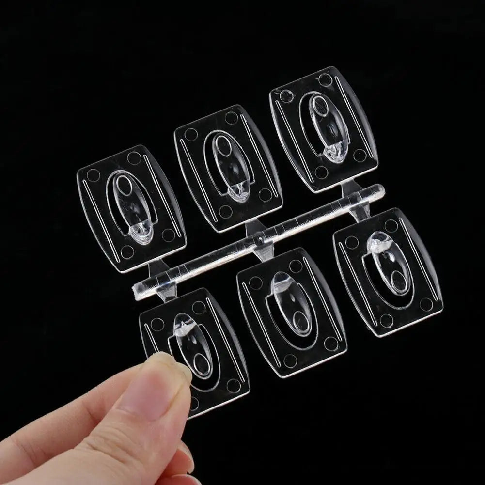 Transparent Removable Adhesive Hooks for Cable Management