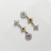Two-Tone Clover Stud Earrings