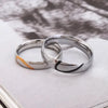 Half-Heart Stainless Steel Promise Rings for Couples
