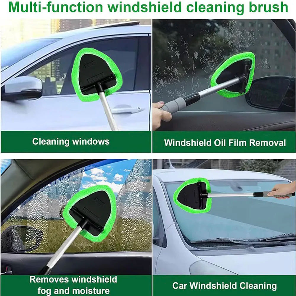 Telescopic Car Windshield Cleaner with Microfiber Pads