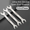 Ultra-Thin Dual-End Open Wrench for Tight Spaces