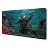 Fantasy Card Playmat with Rabbit Archer & Raccoon Design