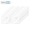 A set of white marble tile stickers for kitchen and bathroom surfaces.