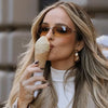 Oval Frameless Sunglasses with Gradient Lenses