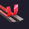 Red rubber seal strips for windows, windshields, and sunroofs shown in a close-up view.