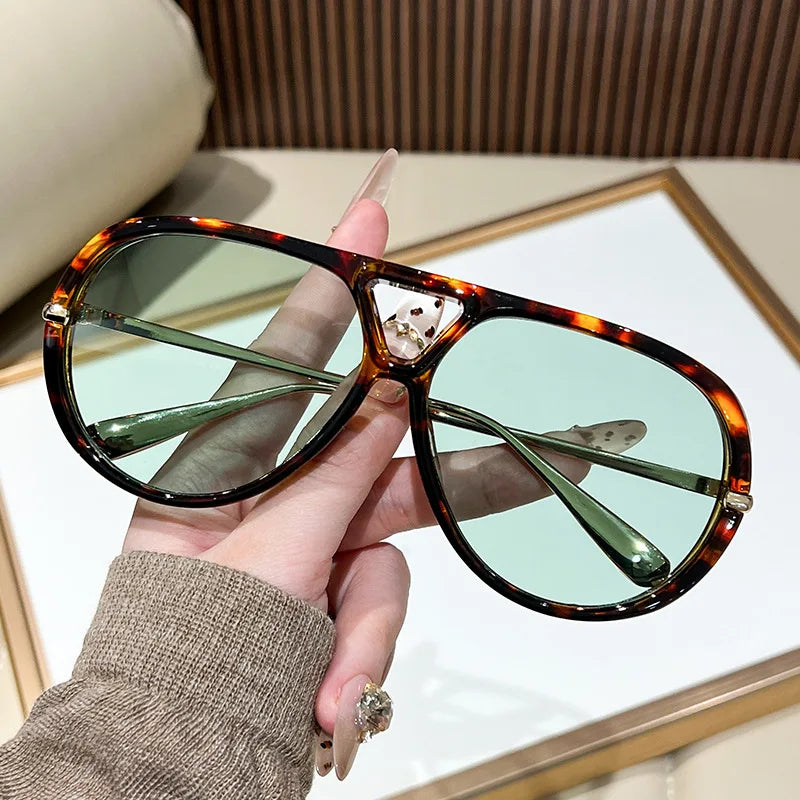 Vintage Double-Bridge Pilot Sunglasses