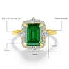 3ct Emerald Cut Moissanite Stackable Ring Set in 14K Gold Filled