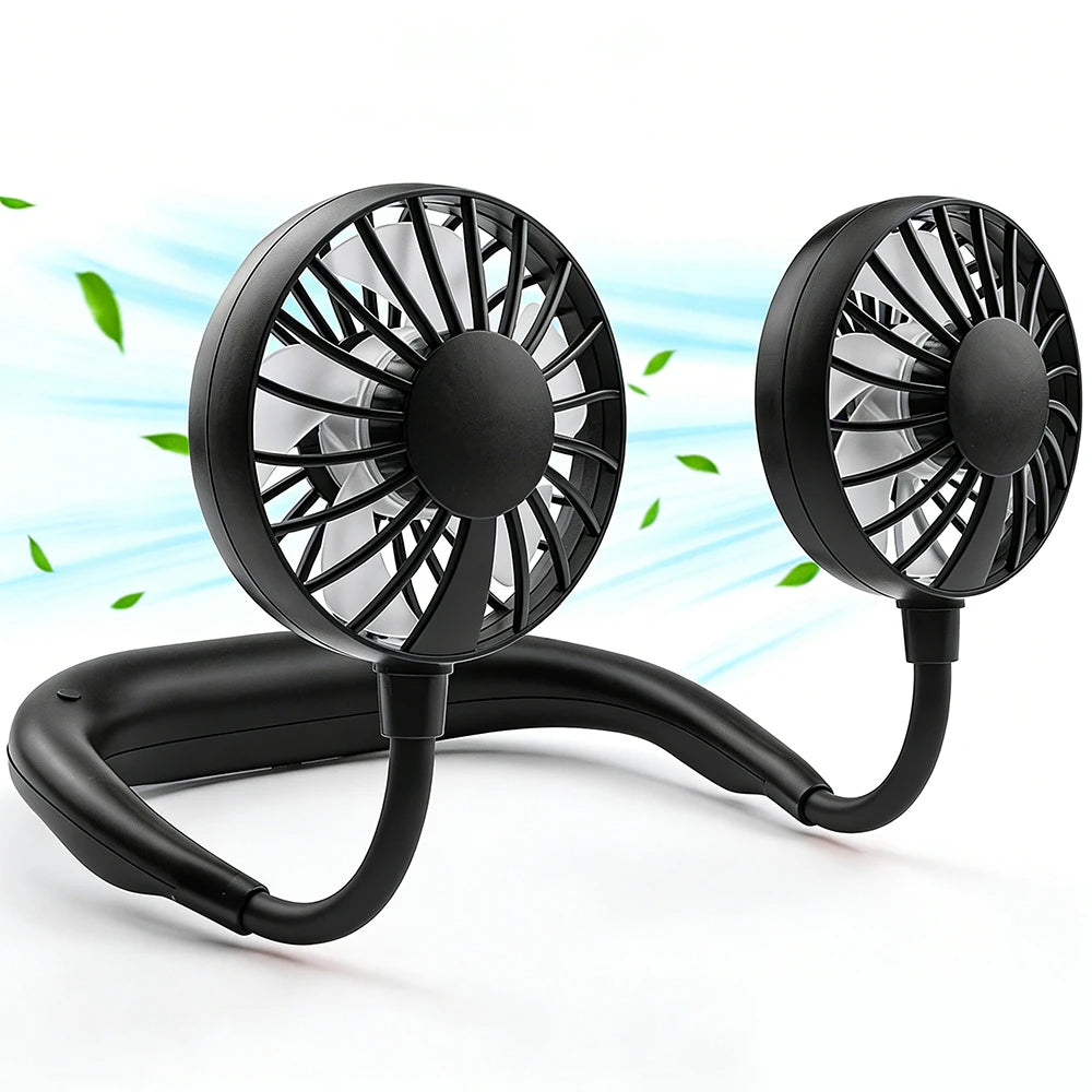 Ventilateur de Nuque Portable à Double Tête