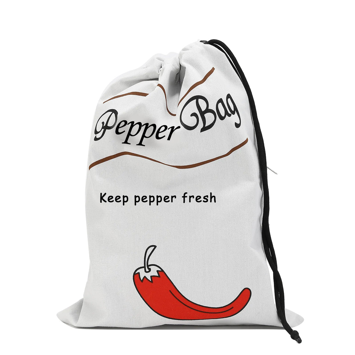 Large Drawstring Canvas Storage Bags with Side Zipper for Vegetables and Fruits