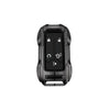 Black zinc alloy key fob case for Chevy Silverado and GMC Sierra with various buttons.