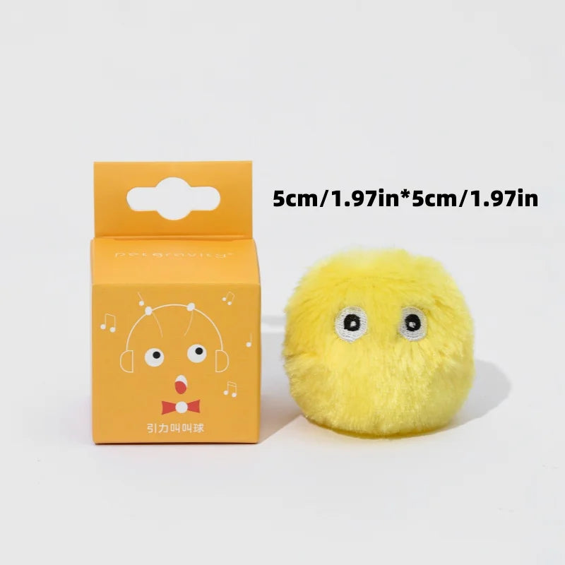 Interactive Plush Cat Toy Ball with Realistic Animal Sounds