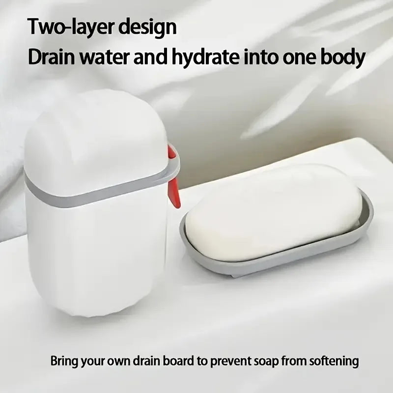 Leakproof Travel Soap Case with Drainage Tray