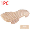 Beige quilted square-back row car seat cover protector