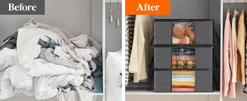 Foldable Storage Bags for Clothes and Blankets