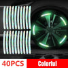 Multicolor Reflective Wheel Hub Stickers for Cars and Motorcycles