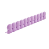 Silikon-Spülschutzabfluss mit gerippter, länglicher Form in helllila.