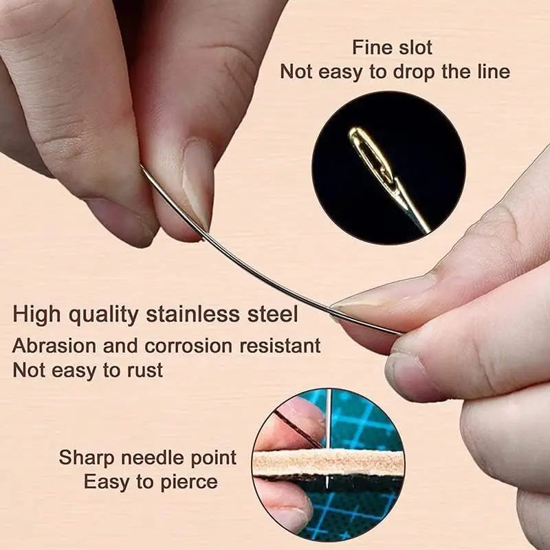 Easy-Threading Stainless Steel Sewing Needles Set (30-Pack)