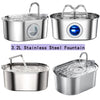 Fuente de Agua para Mascotas de Acero Inoxidable 3.2L