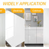 Pearl finish waterproof self-adhesive wallpaper applied to a closet, desktop, cabinet, and wall.