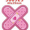 A pink glitter acrylic nurse badge charm set measuring 40x39mm.