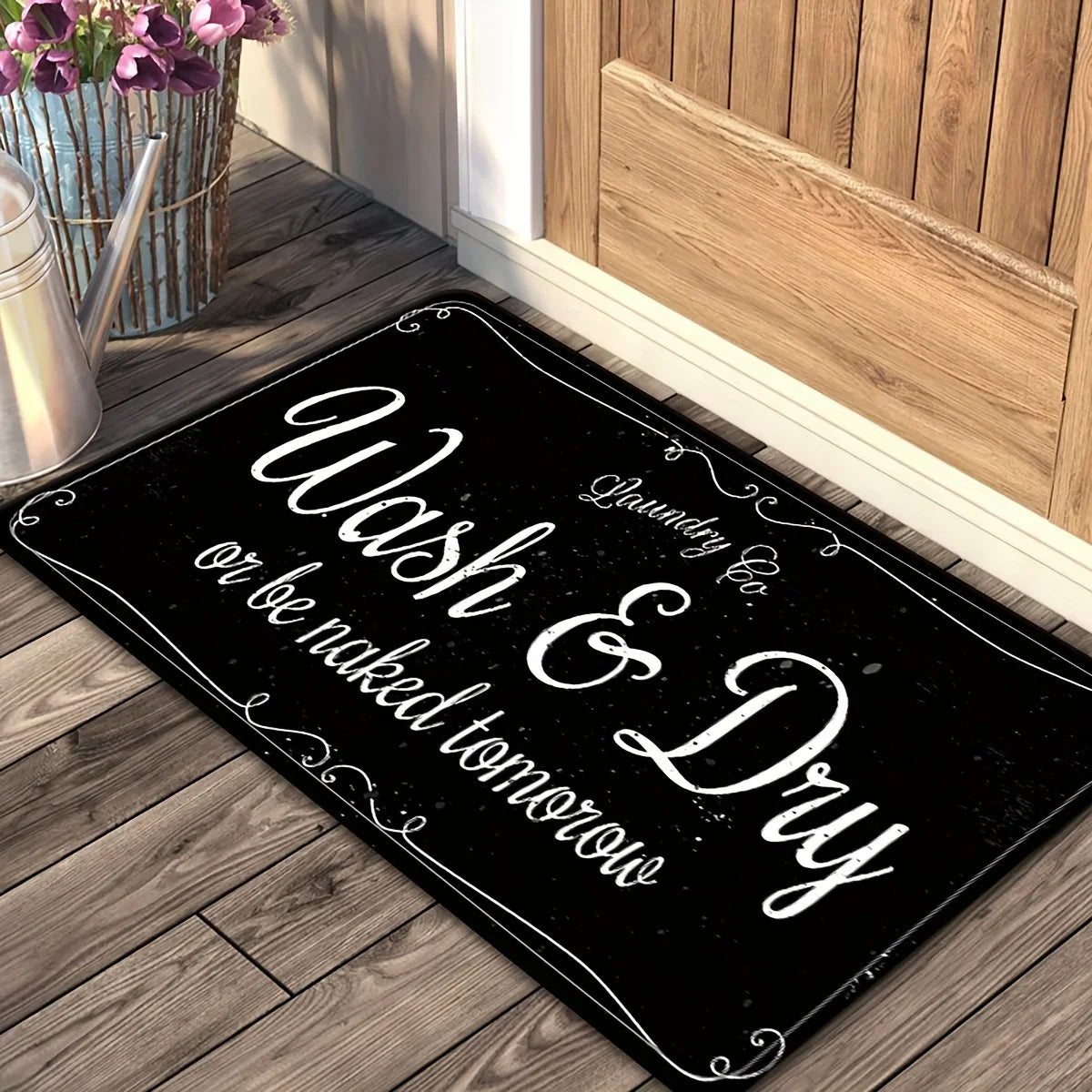 Non-Slip Felt Laundry Room Mat – Washable Runner Rug