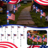 Solar-Powered American Flag Stake Lights (8-Pack)