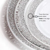 Elegant White Disposable Dinner Plates with Silver Lace Design