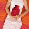 Plush Hot Water Bottle Cover with Soft Fleece Lining