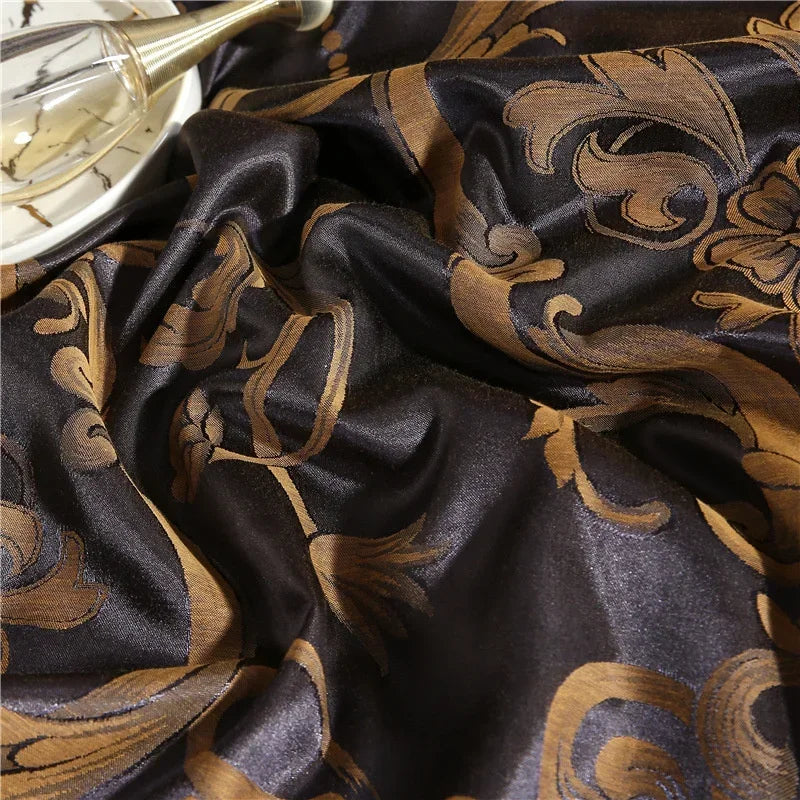 Silver Royal Luxury Duvet Cover Set with Pillowcases