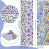 A set of pink cotton quilted fabric strips in various floral patterns and colors for DIY crafting.