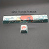 A long, rectangular PBT keycap featuring a coral sea design with waves and a rising sun motif.