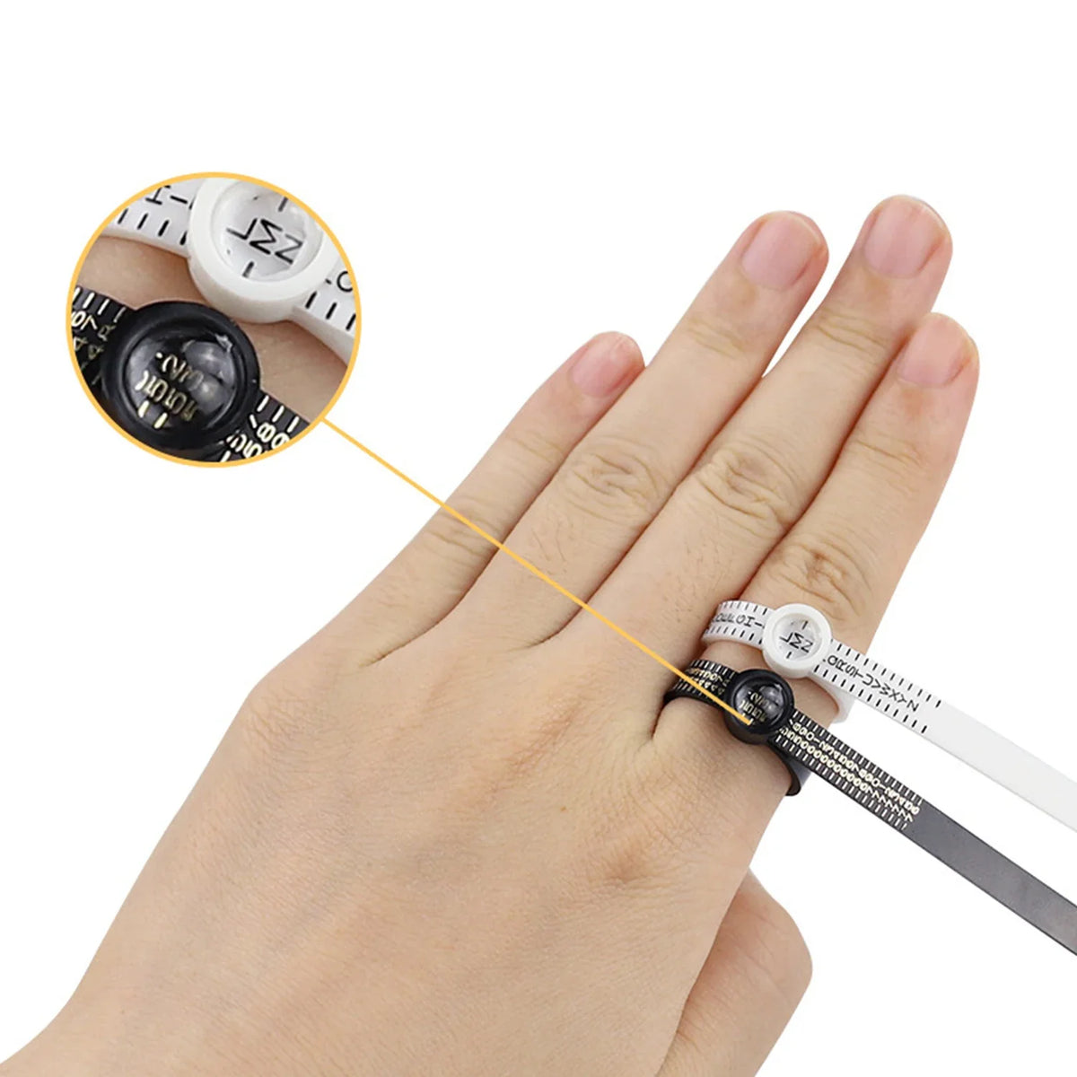 Ring Sizing Gauge with Magnifying Glass – Measure Finger Size at Home