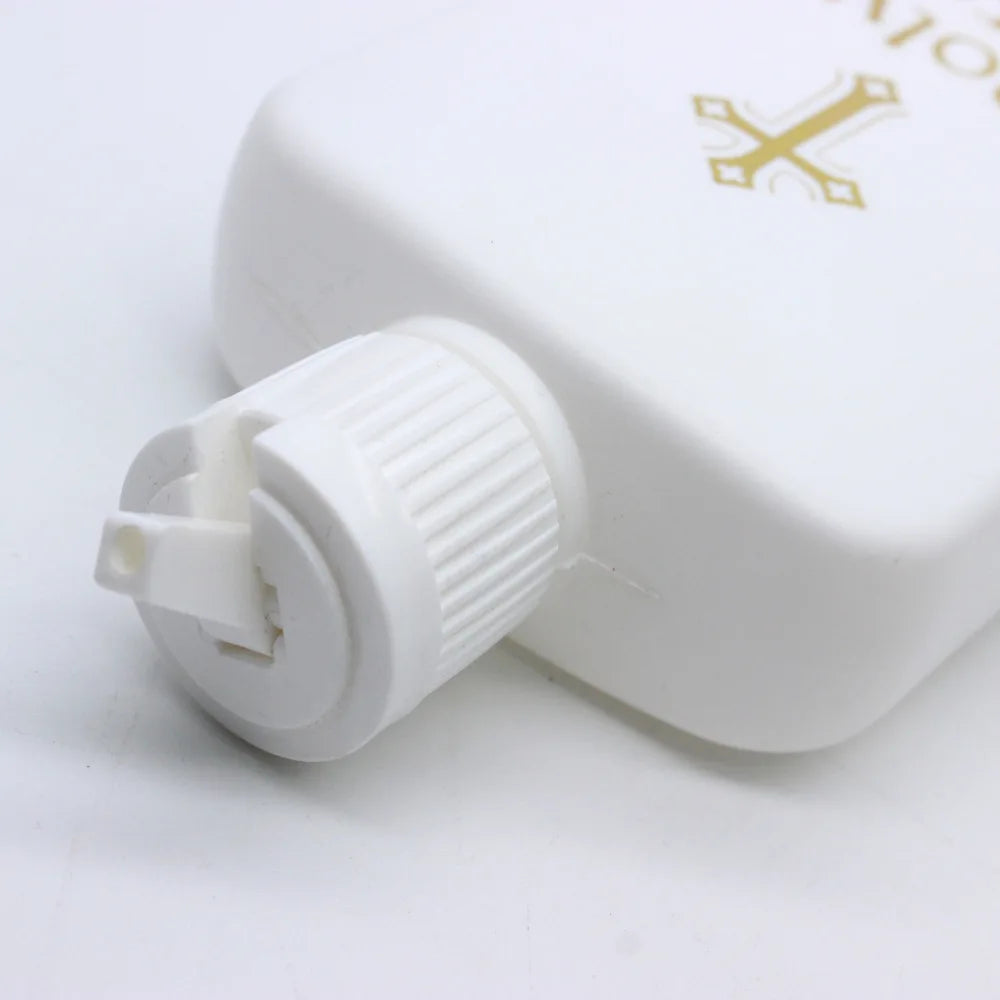 Easter Holy Water Bottle with Gold Cross Design