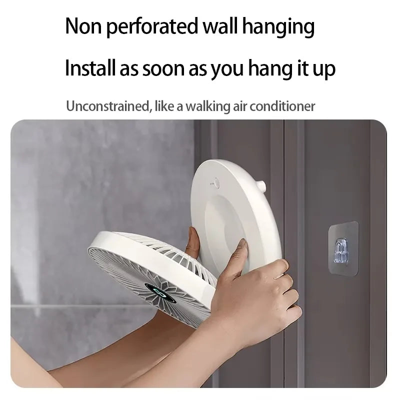 Rechargeable Wall-Mounted & Desktop Fan
