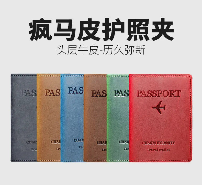 RFID-Blocking Leather Passport Holder