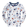 Kids' Cotton Cartoon Astronaut Pajama Set