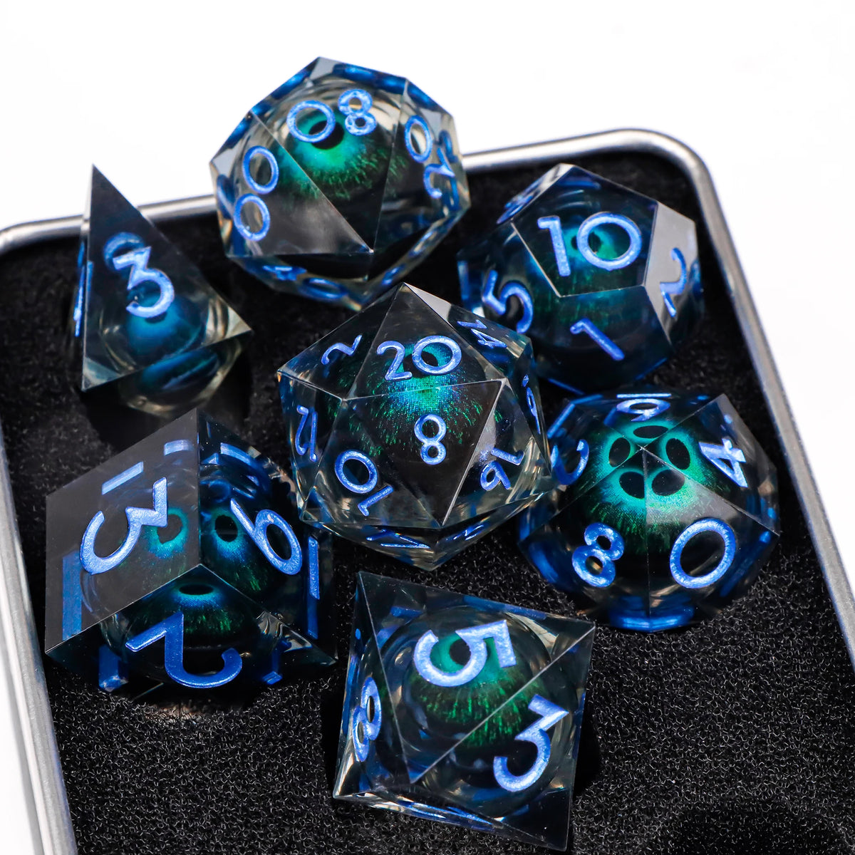 Beholder's Eye Sharp Edge Resin Dice Set for D&D
