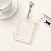 Transparent Acrylic Photocard Holder with Star Pendant Keychain
