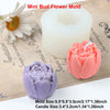 Mini Bud Flower Mold in white and pink colors used for making candles, resin, and soap